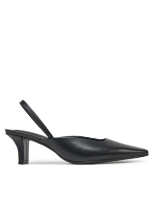 Calvin Klein Czółenka Heel Mule Pump 50 - Lth HW0HW02551 Czarny