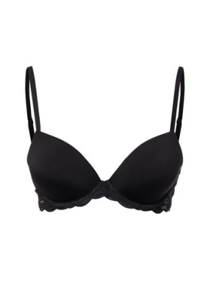 Calvin Klein Damski biustonosz push-up - usztywniany - Demi Kobiety Sztuczne włókno czarny jednolity,