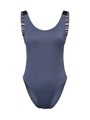 Calvin Klein Damski kostium kąpielowy - Scoop Back Kobiety niebieski|szary,