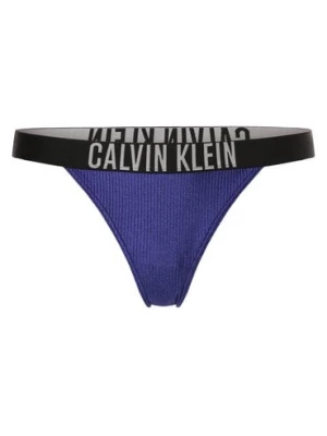 Calvin Klein Damskie figi bikini Kobiety Sztuczne włókno niebieski jednolity,