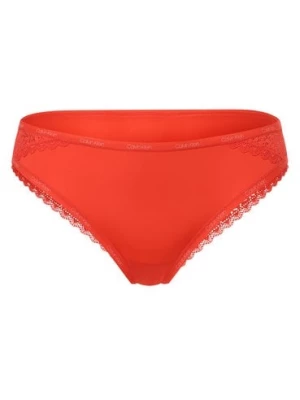 Calvin Klein Damskie majtki brazylijskie Kobiety Sztuczne włókno czerwony jednolity,