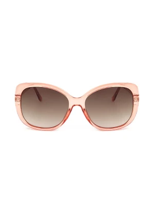 Calvin Klein Damskie okulary przeciwsłoneczne w kolorze jasnoróżowo-brązowym rozmiar: 59