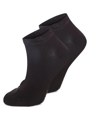 Calvin Klein Damskie skarpetki do trampek w 2-paku Kobiety Modal czarny jednolity,