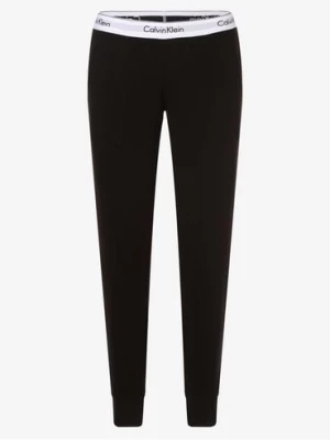 Calvin Klein Damskie spodnie dresowe Kobiety Bawełna czarny jednolity,