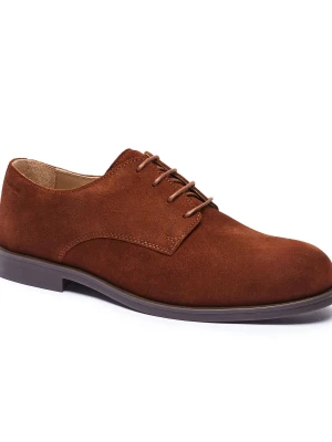 Calvin Klein Derby | zamsz brązowy