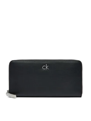 Calvin Klein Duży Portfel Damski Ck Daily Large Zip Around_Pbl K60K612850 Czarny