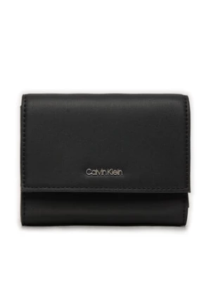 Calvin Klein Duży Portfel Damski Ck Must Md Trifold W/Zip K60K612450 Czarny