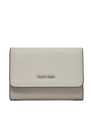 Calvin Klein Duży Portfel Damski Ck Must Trifold Sm_Block K60K611435 Biały