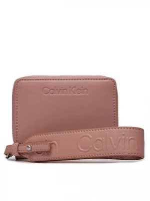 Calvin Klein Duży Portfel Damski Gracie Wallet W/Strap Md K60K611387 Różowy