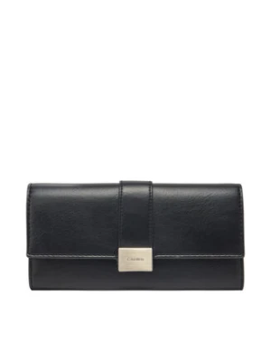 Calvin Klein Duży Portfel Damski Hardware Snap Large Wallet K60K612964 Czarny
