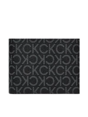 Calvin Klein Duży Portfel Męski Ck Must Mono Bifold 5Cc W/Coin K50K511671 Czarny