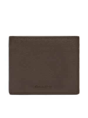 Calvin Klein Duży Portfel Męski Micropebble Billfold W Coin LV04D1033G Brązowy