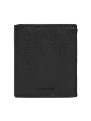 Calvin Klein Duży Portfel Męski Micropebble Comp Trifold W Coin LV04D1034G Czarny