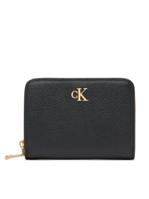 Calvin Klein Duży Portfel Męski Minimal Monogrm Lthr Med Flap Zi LV04F1064G Czarny