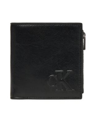 Calvin Klein Duży Portfel Męski Sculpted Impression Compact Zip LV04G1074G Czarny