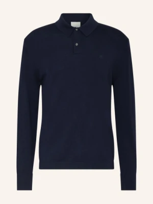 Calvin Klein Dzianinowa Koszulka Polo blau
