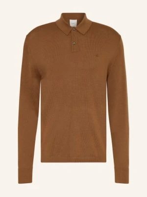 Calvin Klein Dzianinowa Koszulka Polo braun