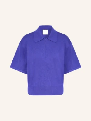 Calvin Klein Dzianinowa Koszulka Polo Snowy blau