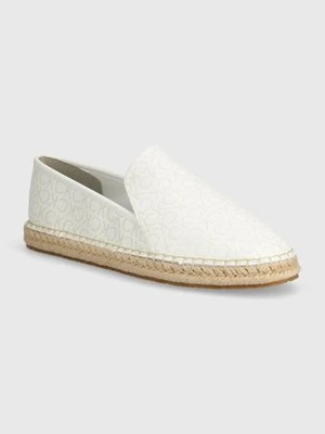 Calvin Klein espadryle ESPADRILLE EPI MONO kolor biały HW0HW01917