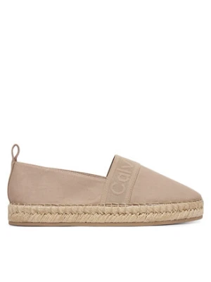 Calvin Klein Espadryle Logo Webbing HW0HW02934 Beżowy