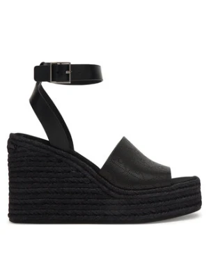 Calvin Klein Espadryle Wedge Espad 70 Aop Lth HW0HW03138 Czarny