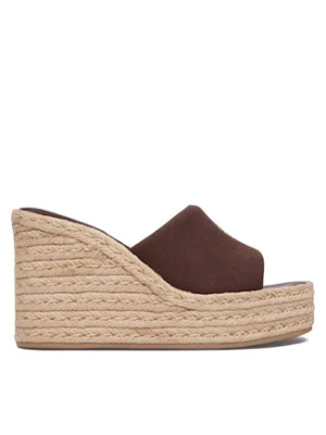 Calvin Klein Espadryle Wedge Espad 70 Canvas Mg HW0HW03282 Brązowy