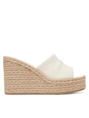 Calvin Klein Espadryle Wedge Espad 70 Canvas Mg HW0HW03282 Kremowy