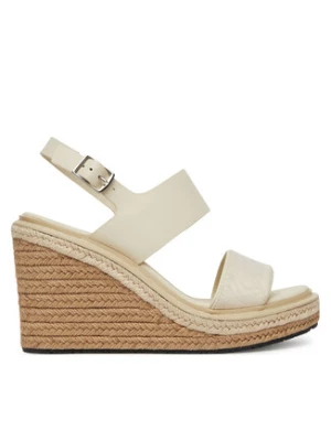 Calvin Klein Espadryle Wedge Sandal 70 - Jacq HW0HW02386 Biały