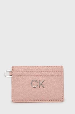 Calvin Klein etui na karty damski kolor różowy