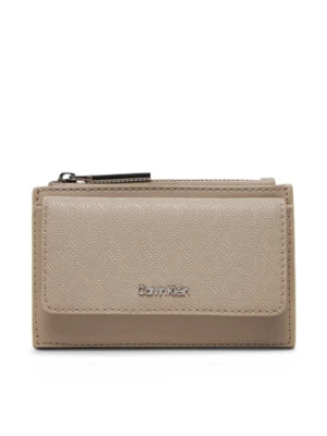 Calvin Klein Etui na karty kredytowe Ck Must Aop Cc Holder W Zip LV04F1036G Beżowy