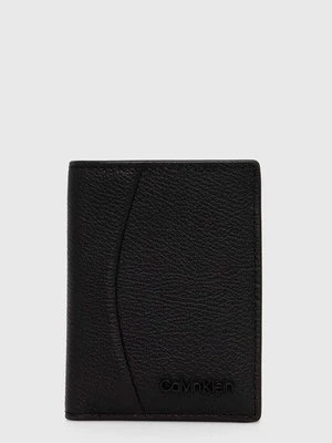 Calvin Klein etui na karty skórzane kolor czarny K50K511936