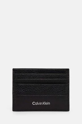 Calvin Klein etui na karty skórzane kolor czarny K50K512315