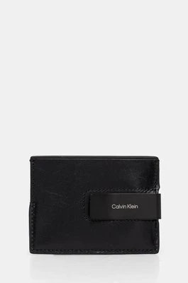 Calvin Klein etui na karty skórzane kolor czarny K50K512499