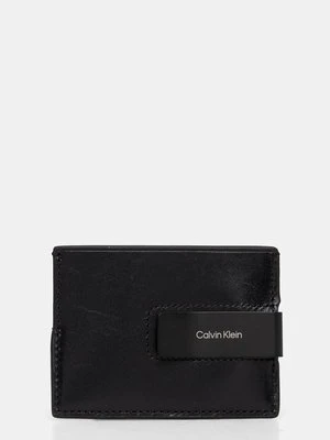 Calvin Klein etui na karty skórzane kolor czarny K50K512499