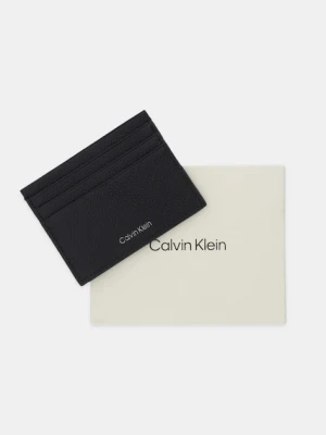 Calvin Klein etui na karty skórzane kolor czarny LV04D1060G