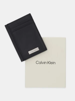 Calvin Klein etui na karty skórzane kolor czarny LV04D1065G