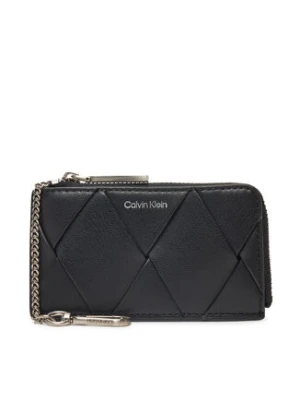 Calvin Klein Etui na klucze Ck Woven Zip Around Cardholder K60K612954 Czarny