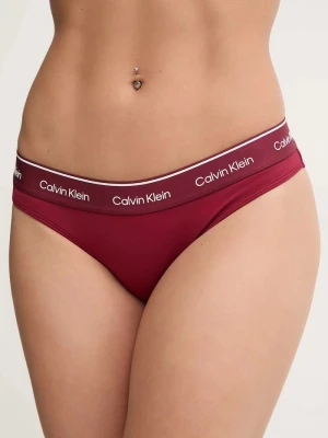 Calvin Klein figi kąpielowe bordowy