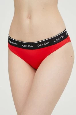 Calvin Klein figi kąpielowe kolor czerwony miękka miseczka