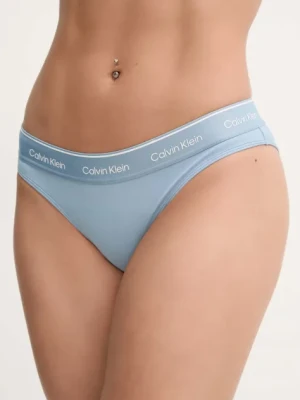 Calvin Klein figi kąpielowe kolor niebieski miękka miseczka