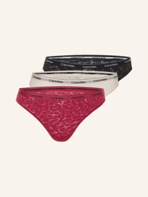 Calvin Klein Figi Modern Lace, 3 Szt. rot