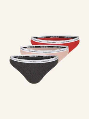 Calvin Klein Figi Modern Logo, 3 Szt. rot