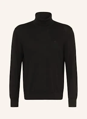 Calvin Klein Golf Z Wełny Merino schwarz