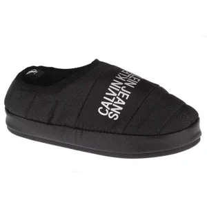 Calvin Klein Home Shoe Slipper W Warm Lining YW0YW00412-BEH, Damskie, Czarne, kapcie, tkanina, rozmiar: 36