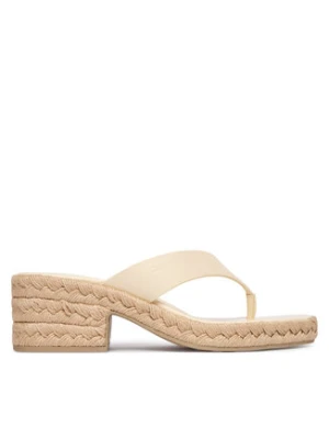 Calvin Klein Japonki Block Heel Espa 50 Thong Lth HW0HW02902 Beżowy
