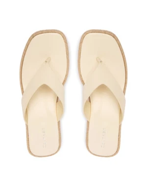 Calvin Klein Japonki Block Heel Espa 50 Thong Lth HW0HW02902 Beżowy