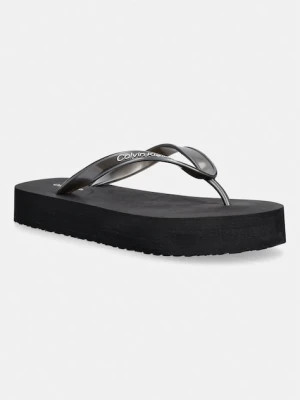 Calvin Klein japonki damskie FLATFORM FLIP FLOP MET TPU