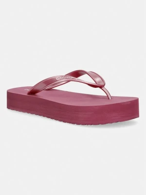 Calvin Klein japonki damskie FLATFORM FLIP FLOP MET TPU
