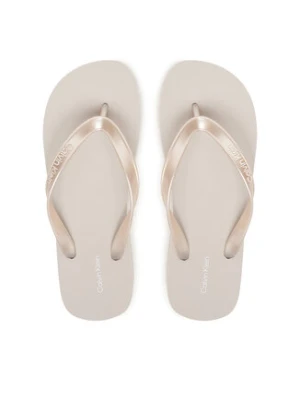 Calvin Klein Japonki Flatform Flip Flop Met Tpu HW0HW03120 Srebrny