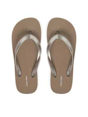 Calvin Klein Japonki Flatform Flip Flop Met Tpu HW0HW03120 Złoty
